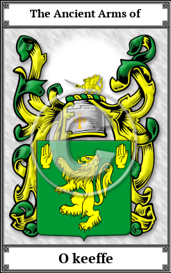 O keeffe Family Crest Download (JPG)  Book Plated - 150 DPI